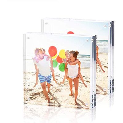 TWING 2-pack 4 x 4 fotoram i akryl, horisontell magnet dubbelsidig 4 x 4 bildramuppsättning med mikrofiberduk, 10 + 10 mm tjocklek, klar skrivbord akryl fotoram display gåvor ideal, idealisk TWING 2-pack 4 x 4 fotoram i akryl, horisontell magnet dubbelsidig 4 x 4 bildramuppsättning med mikrofiberduk, 10 + 10 mm tjocklek, klar skrivbord akryl fotoram display gåvor ideal, idealisk