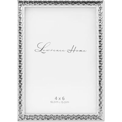 Lawrence Frames Lawrence ramar metallbildram med hammareffekt, 4 x 6, silver Lawrence Frames Lawrence ramar metallbildram med hammareffekt, 4 x 6, silver