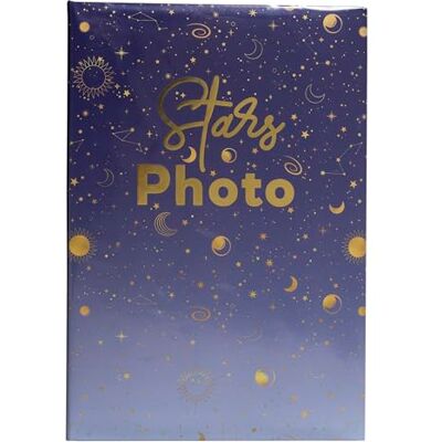 Exacompta Ref. 62113E MOON fotoalbum med fickor 300 foton 10x15cm 100 sidor format 22,5 x 32,5 cm blått omslag som skyddas av ett plastomslag för anteckningsbok Exacompta Ref. 62113E MOON fotoalbum med fickor 300 foton 10x15cm 100 sidor format 22,5 x 32,5 cm blått omslag som skyddas av ett plastomslag för anteckningsbok