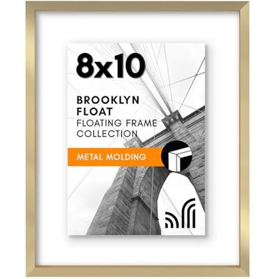 Americanflat aluminium 8 x 10 flytande bildram set med 2 i guld – används som 8 x 10 bildram eller 5 x 7 flytande ram – fotoram med smal metallgjutning och plexiglas med hängande hårdvara Americanflat aluminium 8 x 10 flytande bildram set med 2 i guld – används som 8 x 10 bildram eller 5 x 7 flytande ram – fotoram med smal metallgjutning och plexiglas med hängande hårdvara
