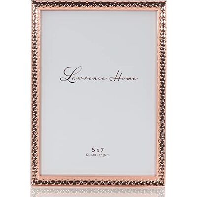 Lawrence Frames Lawrence ramar metallbildram med hammareffekt, 5 x 7, koppar Lawrence Frames Lawrence ramar metallbildram med hammareffekt, 5 x 7, koppar