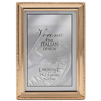 Lawrence Frames Lawrence ramar klassisk pärla bildram, 3,5 x 5, guld Lawrence Frames Lawrence ramar klassisk pärla bildram, 3,5 x 5, guld
