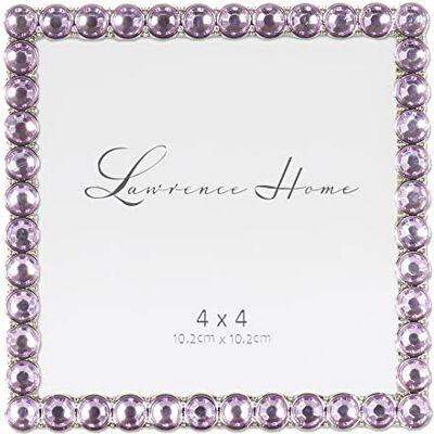 Lawrence Frames 4 x 4 silver metall gnistrande ram – ljus lila Lawrence Frames 4 x 4 silver metall gnistrande ram – ljus lila