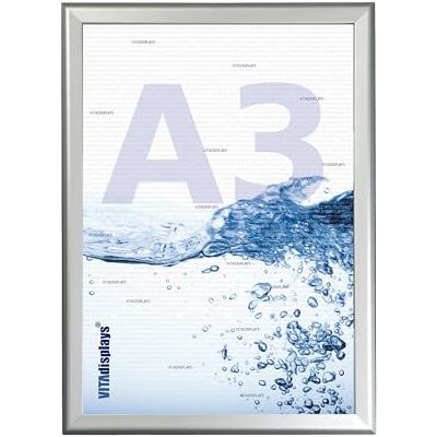 VITAdisplays VITAdiDisplay, hopfällbar ram DIN A3 silver, utbytbar ram inkl. anti-reflekterande PET-skyddsfilm, 25 mm aluminium geringsprofil, affischram VITAdisplays VITAdiDisplay, hopfällbar ram DIN A3 silver, utbytbar ram inkl. anti-reflekterande PET-skyddsfilm, 25 mm aluminium geringsprofil, affischram