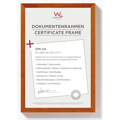 walther design tavelram bok 21 x 29,7 cm (DIN A4) Dokumentram Paprika Träram BP130P walther design tavelram bok 21 x 29,7 cm (DIN A4) Dokumentram Paprika Träram BP130P