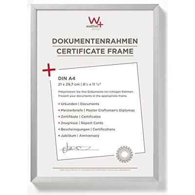 walther design stol aluminium bildram, 12 stycken, 21 x 29,7 cm, silver, AJ130S12 walther design stol aluminium bildram, 12 stycken, 21 x 29,7 cm, silver, AJ130S12
