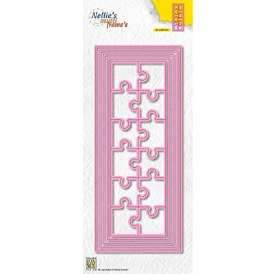 Nellie's Choice Stansmall Pussel 5 Multi Frame Dies och Skärschabloner på 8,5 x 20,5 cm för Korttillverkning, Pyssel, Scrapbooking, Hantverk Lämplig för Stansmaskinerk Nellie's Choice Stansmall Pussel 5 Multi Frame Dies och Skärschabloner på 8,5 x 20,5 cm för Korttillverkning, Pyssel, Scrapbooking, Hantverk Lämplig för Stansmaskinerk