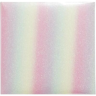 Exacompta Ref. 62442E Fotoalbum med fickor CANDY 200 foton 10x15 cm 100 sidor format 22,5 x 22 cm regnbågsfärgat omslag med glitter och skyddsomslag Exacompta Ref. 62442E Fotoalbum med fickor CANDY 200 foton 10x15 cm 100 sidor format 22,5 x 22 cm regnbågsfärgat omslag med glitter och skyddsomslag