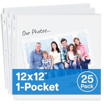 Dunwell påfyllningssidor för klippbok 12 x 12 – (25-pack) supertunga, passar scrapbooking-pärmar, standard 12 x 12 fotoalbum, arkskydd, pappersinlägg ingår inte Dunwell påfyllningssidor för klippbok 12 x 12 – (25-pack) supertunga, passar scrapbooking-pärmar, standard 12 x 12 fotoalbum, arkskydd, pappersinlägg ingår inte