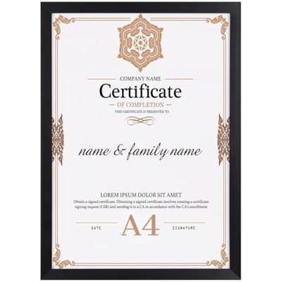 Ditwis A4 fotoram svart, A4 fotoram för certifikat, dokument, konstverk och foton (21 x 29,7 cm), modern ram för vardagsrum, sovrum och kontor Ditwis A4 fotoram svart, A4 fotoram för certifikat, dokument, konstverk och foton (21 x 29,7 cm), modern ram för vardagsrum, sovrum och kontor