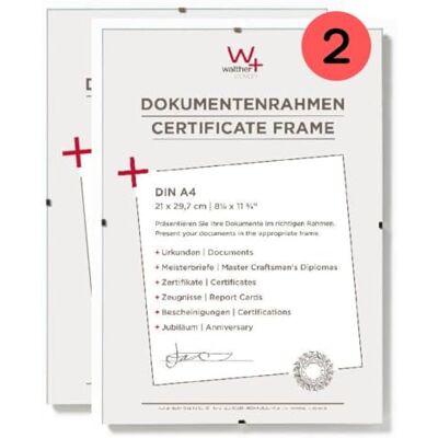 walther design tavelram klart glas21 x 29,7 cm (DIN A4) Dokumentram Dubbelpack, Ramlös bildhållare RB130KD walther design tavelram klart glas21 x 29,7 cm (DIN A4) Dokumentram Dubbelpack, Ramlös bildhållare RB130KD