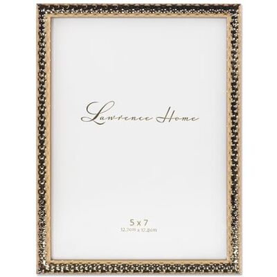 Lawrence Frames Lawrence ramar metallbildram med hammareffekt, 5 x 7, guld Lawrence Frames Lawrence ramar metallbildram med hammareffekt, 5 x 7, guld