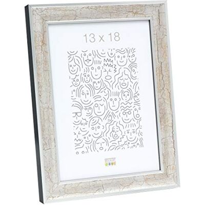 Deknudt Träram 13x18 Silver/Svart - Bilderramme Deknudt Träram 13x18 Silver/Svart - Bilderramme