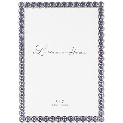 Lawrence Frames 5 x 7 silver metall gnistrande ram – midnattsblå Lawrence Frames 5 x 7 silver metall gnistrande ram – midnattsblå