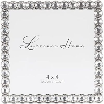 Lawrence Frames 4 x 4 silver metall gnistrande ram klar briljans Lawrence Frames 4 x 4 silver metall gnistrande ram klar briljans