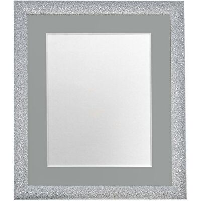 FRAMES BY POST Glitz silver fotoram med mörkgrå montering 45 x 12 bildstorlek 14 x 20 cm plastglas FRAMES BY POST Glitz silver fotoram med mörkgrå montering 45 x 12 bildstorlek 14 x 20 cm plastglas