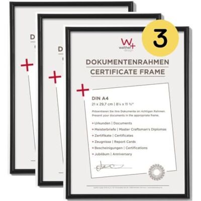 walther design tavelram svart 21 x 29,7 cm (DIN A4) 3-pack, Galeria plastram KB130H3 walther design tavelram svart 21 x 29,7 cm (DIN A4) 3-pack, Galeria plastram KB130H3