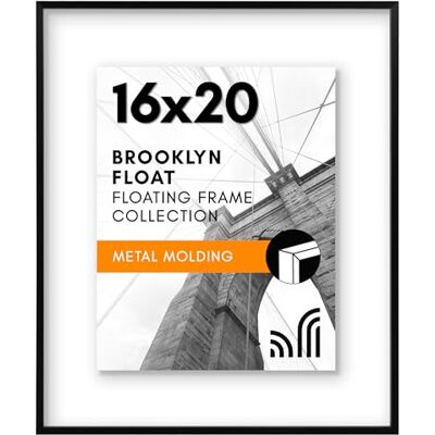 Americanflat aluminium 16 x 20 flytande bildram i svart – använd som 16 x 20 bildram eller 11 x 14 flytande ram – fotoram med smal metallgjutning och polerat plexiglas med hängande hårdvara Americanflat aluminium 16 x 20 flytande bildram i svart – använd som 16 x 20 bildram eller 11 x 14 flytande ram – fotoram med smal metallgjutning och polerat plexiglas med hängande hårdvara