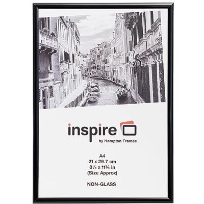 Hampton Frames Fotoalbumföretaget A4 aluminiumcertifikatram, svart Hampton Frames Fotoalbumföretaget A4 aluminiumcertifikatram, svart