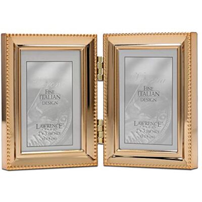 Lawrence Frames Bildram, metall, guld, 2,5 x 3,5 dubbel Lawrence Frames Bildram, metall, guld, 2,5 x 3,5 dubbel