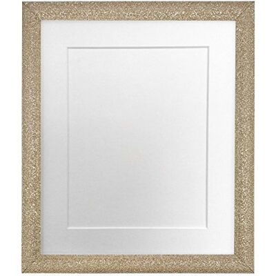 FRAMES BY POST Ramar av post Glitz guld bildram med vit montering 7 x 5 bildstorlek 13 x 8 cm plastglas FRAMES BY POST Ramar av post Glitz guld bildram med vit montering 7 x 5 bildstorlek 13 x 8 cm plastglas