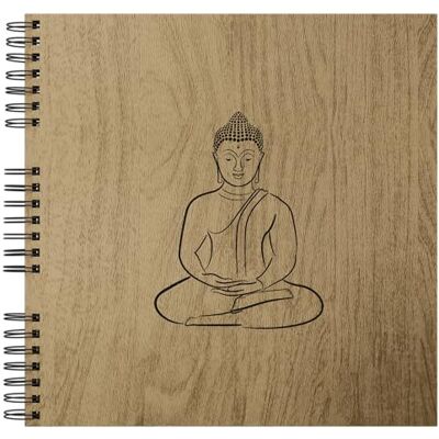 Exacompta Ref. 15141E Spiralbundet fotoalbum ZEN 60 svarta sidor 360 foton format 32 x 32 cm omslag i papper med träeffekt och zen-känsla i färgen Ek Exacompta Ref. 15141E Spiralbundet fotoalbum ZEN 60 svarta sidor 360 foton format 32 x 32 cm omslag i papper med träeffekt och zen-känsla i färgen Ek