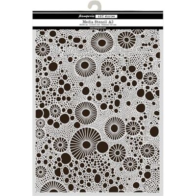 Stamperia Thick Stencil for Scrapbooks, Albums, Cards, Bullet Journals, and More, Flexible Material, Easy to Clean, Perfect for Crafts and Gifting (All Around, Rings) (A3) Stamperia Thick Stencil for Scrapbooks, Albums, Cards, Bullet Journals, and More, Flexible Material, Easy to Clean, Perfect for Crafts and Gifting (All Around, Rings) (A3)