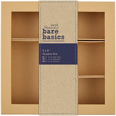 Papermania Bare Basics skugglåda, brun, 8 x 8 Papermania Bare Basics skugglåda, brun, 8 x 8