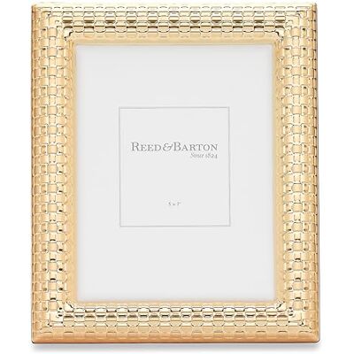 Reed & Barton Klockarmband satin guld 5" x 7" ram Reed & Barton Klockarmband satin guld 5" x 7" ram