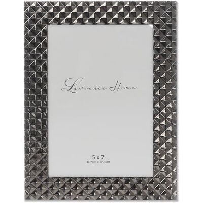 Lawrence Frames Lawrence ramar 5 x 7 svart rök metall bildram diamantmönster Lawrence Frames Lawrence ramar 5 x 7 svart rök metall bildram diamantmönster