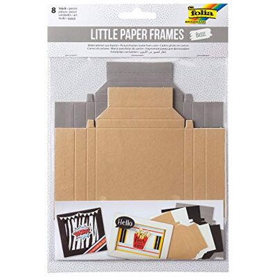 folia 61601 – Little Paper Frames Basic, bildram av fotokartong för sammansättning, 8 stycken sorterade i 2 storlekar och 4 färger folia 61601 – Little Paper Frames Basic, bildram av fotokartong för sammansättning, 8 stycken sorterade i 2 storlekar och 4 färger