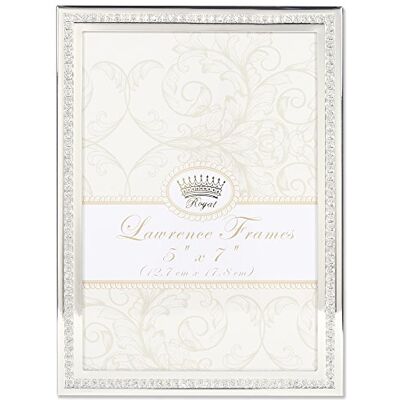 Lawrence Frames Lawrence ramar 5 x 7 bländande silver och glitter fotoram Lawrence Frames Lawrence ramar 5 x 7 bländande silver och glitter fotoram