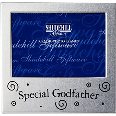 Shudehill Giftware Shudehill Gudfar fotoram Cristing Favorit jul födelsedag fars dag gåva, silver, storlek 5" x 3.5 Shudehill Giftware Shudehill Gudfar fotoram Cristing Favorit jul födelsedag fars dag gåva, silver, storlek 5" x 3.5