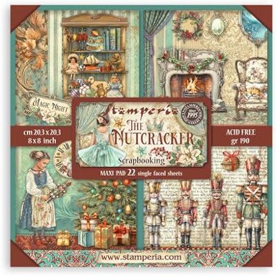 Stamperia – Klippbokspappersdyna för scrapbooking, album, korttillverkning, bullet journalling och more, acidfri, enkel face, perfekt för hobbyer, hantverk och gåva (spårsprickaren) (20,3 x 20,3 cm) Stamperia – Klippbokspappersdyna för scrapbooking, album, korttillverkning, bullet journalling och more, acidfri, enkel face, perfekt för hobbyer, hantverk och gåva (spårsprickaren) (20,3 x 20,3 cm)