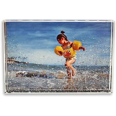 Adventa Glitter fotoram block klar akryl 4 x 6 (silver) – idealiska personliga presenter eller heminredning Adventa Glitter fotoram block klar akryl 4 x 6 (silver) – idealiska personliga presenter eller heminredning