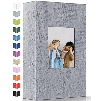 Artfeel Fotoalbum 10 x 15 cm med 300 fickor, slip-in-bildalbum, linnefodral minnesbok med framfönster, vit sida, vertikal fotobok för bröllop, familj, årsdag, baby, semester Artfeel Fotoalbum 10 x 15 cm med 300 fickor, slip-in-bildalbum, linnefodral minnesbok med framfönster, vit sida, vertikal fotobok för bröllop, familj, årsdag, baby, semester