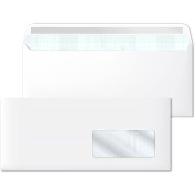 Global Vita kuvert, papperskuvert, amerikanska papperskuvert med högerfönster, postkuvert för dokument, självhäftande kuvert vitt papper storlek 220 x 110 mm SIDI (50 st) Global Vita kuvert, papperskuvert, amerikanska papperskuvert med högerfönster, postkuvert för dokument, självhäftande kuvert vitt papper storlek 220 x 110 mm SIDI (50 st)