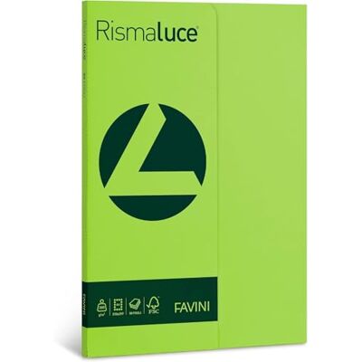 Favini RISMALUCE SMALL A4 200 GR 50 FG pistaschpapper Favini RISMALUCE SMALL A4 200 GR 50 FG pistaschpapper