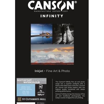CANSON Infinity Somerset Akvarellpapper - Fint korn, Naturligt vit, Långvarigt CANSON Infinity Somerset Akvarellpapper - Fint korn, Naturligt vit, Långvarigt