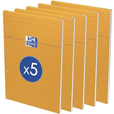 Oxford 100106292 anteckningsblock – Everyday A4+, blank, 80 ark, 80 g/m², 5-pack, orange Oxford 100106292 anteckningsblock – Everyday A4+, blank, 80 ark, 80 g/m², 5-pack, orange