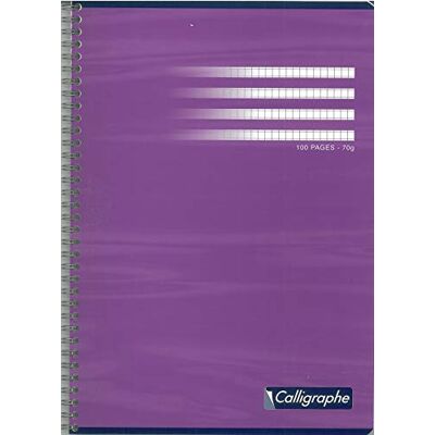 Calligraphe Clairefontaine – ref 2407C – kalligrafi trådbundna anteckningsböcker (50 ark) – A4 (210 x 297 mm), fyrkantigt linjerat, 70 gsm superfin velumpapper – blandade färger (paket med 10) Calligraphe Clairefontaine – ref 2407C – kalligrafi trådbundna anteckningsböcker (50 ark) – A4 (210 x 297 mm), fyrkantigt linjerat, 70 gsm superfin velumpapper – blandade färger (paket med 10)