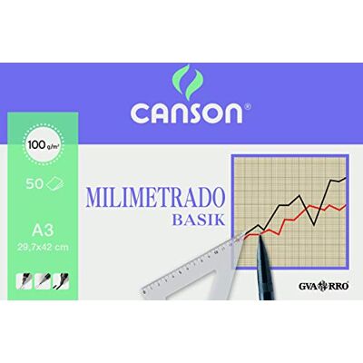 Canson GUARRO 200402863 Ritblock 50 ark millimetrerad A3 90G Canson GUARRO 200402863 Ritblock 50 ark millimetrerad A3 90G
