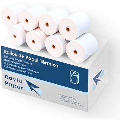 RAYLU PAPER Premium Termopapperullar - 10 Rullar 57x55mm RAYLU PAPER Premium Termopapperullar - 10 Rullar 57x55mm