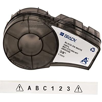 Brady (M21-375-595-WT) vinylband för BMP21-PLUS; BMP21-LAB; BMP21 9,53 mm x 6,40 m svart på vitt, 9,53 mm x 6,40 m Brady (M21-375-595-WT) vinylband för BMP21-PLUS; BMP21-LAB; BMP21 9,53 mm x 6,40 m svart på vitt, 9,53 mm x 6,40 m