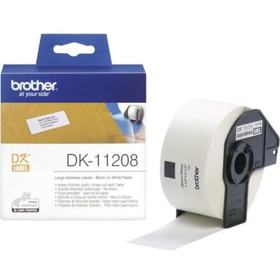 Brother Adressetiketter DK11208 38 x 90 mm Brother Adressetiketter DK11208 38 x 90 mm