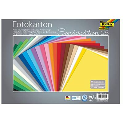 Folia Fotokartong - 300g/m² 25x35cm 25 Ark Gekleurd Folia Fotokartong - 300g/m² 25x35cm 25 Ark Gekleurd