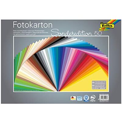 folia 6135/50 99 – fotokartong blandning 35 x 50 cm, 300 g/kvm, 50 ark sorterade i 50 färger – idealisk grund för många pyssellidéer folia 6135/50 99 – fotokartong blandning 35 x 50 cm, 300 g/kvm, 50 ark sorterade i 50 färger – idealisk grund för många pyssellidéer