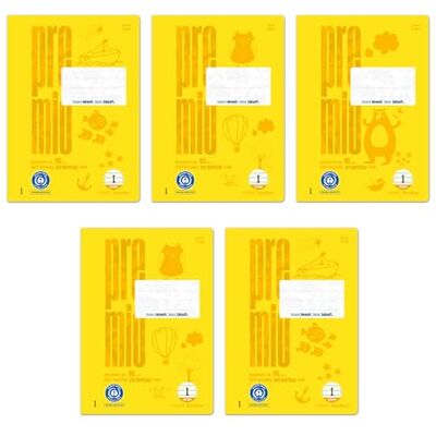 Staufen premio skolhäfte – 5 häften vardera, 32 ark, DIN A4, linjerat 1 (5 x 5 x 5 mm linjerat), 90 g/m² återvunnet papper Staufen premio skolhäfte – 5 häften vardera, 32 ark, DIN A4, linjerat 1 (5 x 5 x 5 mm linjerat), 90 g/m² återvunnet papper