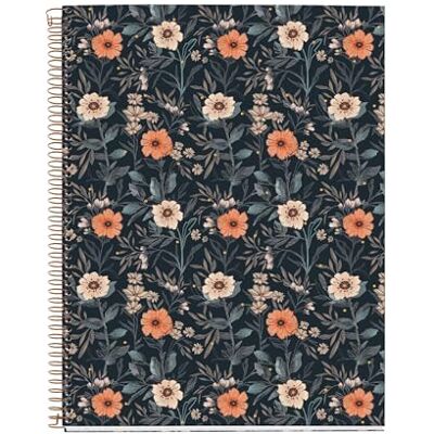Miquelrius Anteckningsbok A4 (210 x 297 mm), 100 st 70 g/m² randiga ark, hårt kartongskydd, 4 färgband, spiral, 4 borrar, linjerad anteckningsbok, söt brevpapper, blomom Miquelrius Anteckningsbok A4 (210 x 297 mm), 100 st 70 g/m² randiga ark, hårt kartongskydd, 4 färgband, spiral, 4 borrar, linjerad anteckningsbok, söt brevpapper, blomom