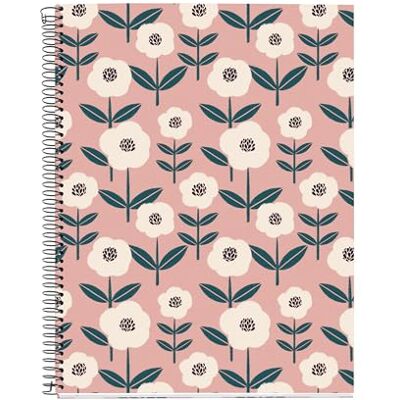 Miquelrius Anteckningsbok A4 (210 x 297 mm), 100 st 70 g/m² randiga ark, hårt kartongomslag, 4 färgband, spiral, 4 borrar, linjerad anteckningsbok, fint brevpapper, rosa Miquelrius Anteckningsbok A4 (210 x 297 mm), 100 st 70 g/m² randiga ark, hårt kartongomslag, 4 färgband, spiral, 4 borrar, linjerad anteckningsbok, fint brevpapper, rosa